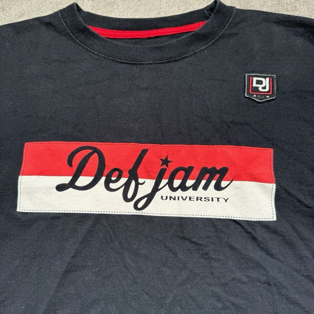 Vintage Y2K Def Jam University Shirt 2XB Long Sleeve Graphic Spell Out